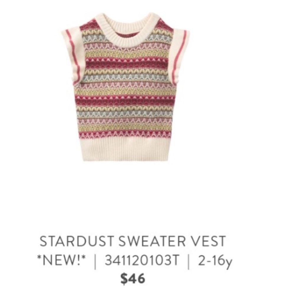 Matilda Jane Stardust Sweater Vest 
Size 10 EUC $20